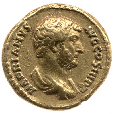 Quinarius Aureus - Hadrian front