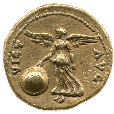 Quinarius Aureus - Nero VICT AVG; Victory back