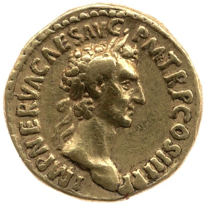 Quinarius Aureus - Nerva VICTORIA AVGVST; Victory front