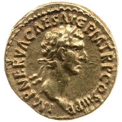 Quinarius Aureus - Nerva VICTORIA AVGVST; Victory front