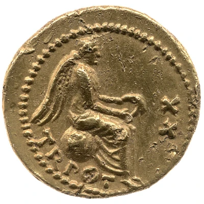 Quinarius Aureus - Tiberius TR POT XX; Victoria back