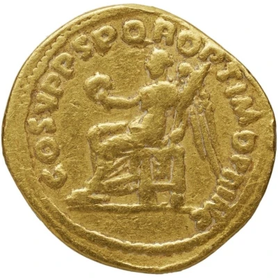 Quinarius Aureus - Trajan COS V P P S P Q R OPTIMO PRINC; Victory back