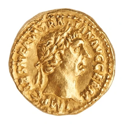 Quinarius Aureus - Trajan P M TR P COS III P P; Victory front