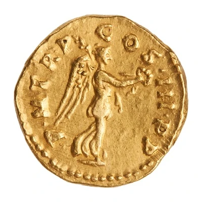 Quinarius Aureus - Trajan P M TR P COS III P P; Victory back