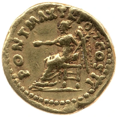 Quinarius Aureus - Trajan PONT MAX TR POT COS II; Victory back
