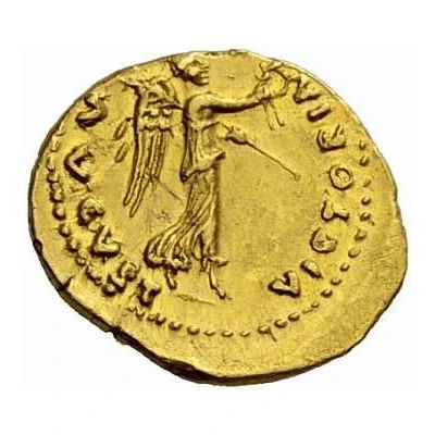 Quinarius Aureus - Vespasian VICTORIA AVGVST; Victory back