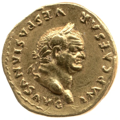 Quinarius Aureus - Vespasian VICTORIA AVGVST; Victory front