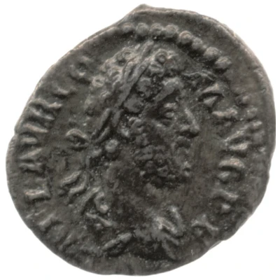 Quinarius - Commodus COS VI P P; Jupiter front