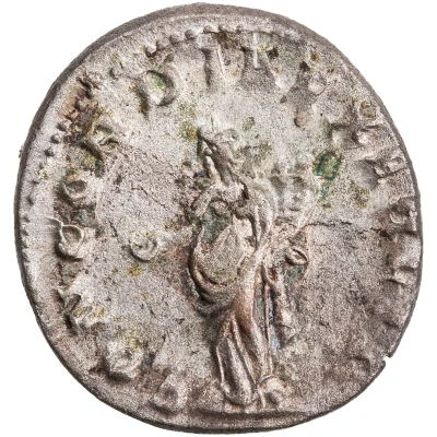 Quinarius - Gallienus IOVI CONSERVATORI; Jupiter back