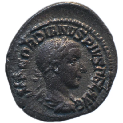 Quinarius - Gordian III CONCORDIA MILIT; Concordia front