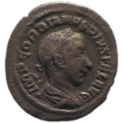 Quinarius - Gordian III P M TR P II COS P P front
