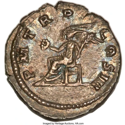 Quinarius - Hadrian P M TR P COS III; Victory back