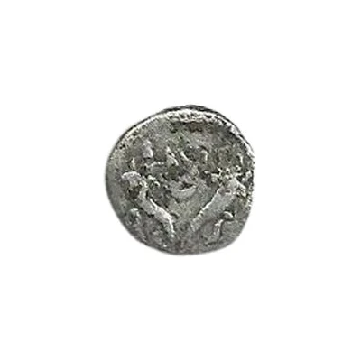 Quinarius - Ptolemy Caesarea; crescent between two cornucopia 31 BC back