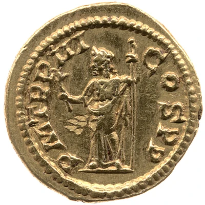 Quinarius - Severus Alexander P M TR P III COS P P; Pax back