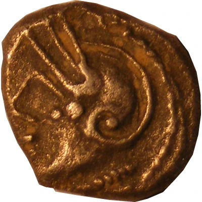 Quinarius with crosslet and rowel 80 BC - 50 BC front