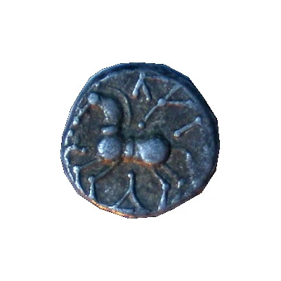 Quinarius with delta and half rowel KALETEDOY 80 BC - 50 BC back