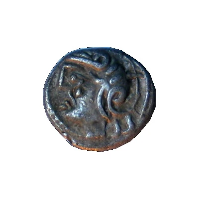 Quinarius with wheel KALETEDOY 80 BC - 50 BC front