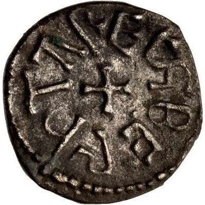 Sceat - Ecgberht with king Aethelwald Moll front