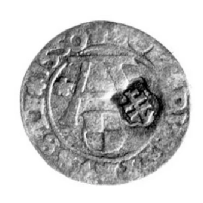 Schilling siege coinage; countermarked front