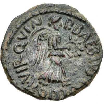 Semis - Augustus C AQVINVS MELA II VIR QVIN 27 BC - 14 AD front