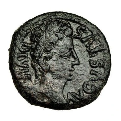 Semis - Augustus L BAGGIO MN FLAVIO FESTO II VIR C V I CELS 27 BC - 14 AD front