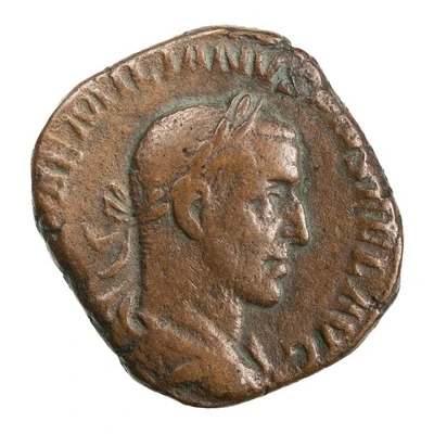 Sestertius - Aemilianus VICTORIA AVG S C; Victory front