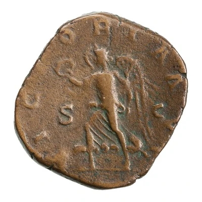 Sestertius - Aemilianus VICTORIA AVG S C; Victory back