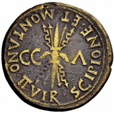 Sestertius - Augustus SCIPIONE ET MONTANO C C A II VIR back