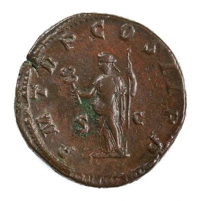 Sestertius - Balbinus P M TR P COS II P P S C; Felicitas back
