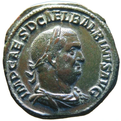 Sestertius - Balbinus PAX PVBLICA S C; Pax front