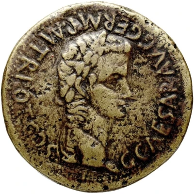 Sestertius - Caligula G TARRACINA P PRISCO V V OSCA II VIR front