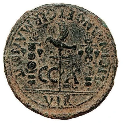 Sestertius - Caligula LICINIANO ET GERMANO II C C A VIR back