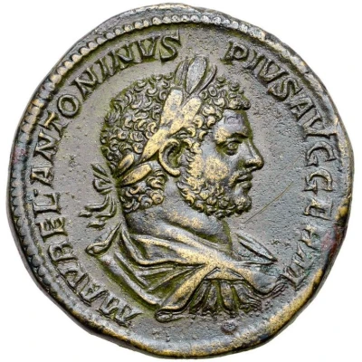 Sestertius - Caracalla P M TR P XVIII IMP III COS IIII P P S C; Isis front