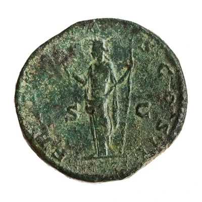 Sestertius - Clodius Albinus FELICITAS COS II S C; Felicitas back