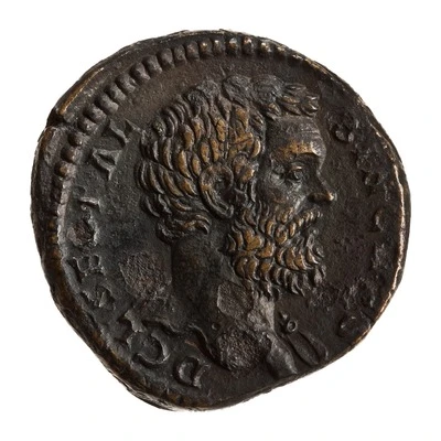 Sestertius - Clodius Albinus FORT REDVCI COS II S C; Fortuna front