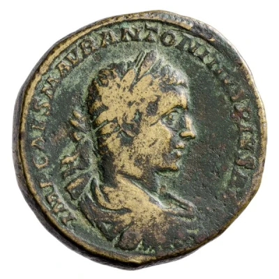 Sestertius - Elagabalus PONTIF MAX TR P II COS II P P S C; Roma and Victory front