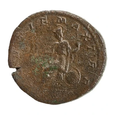 Sestertius - Elagabalus PONTIF MAX TR P S C; Roma and Victory back
