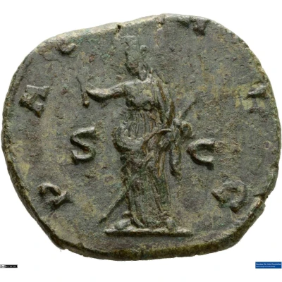 Sestertius - Gallienus PAX AVG S C; Pax back