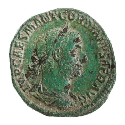 Sestertius - Gordian I VICTORIA AVGG S C; Victory front
