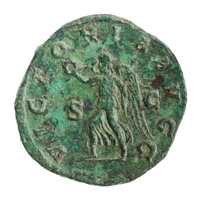 Sestertius - Gordian I VICTORIA AVGG S C; Victory back
