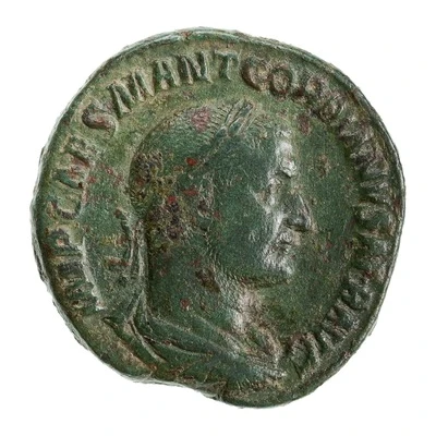 Sestertius - Gordian I VIRTVS AVGG S C; Virtus front