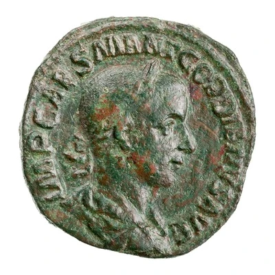 Sestertius - Gordian III ABVNDANTIA AVG S C; Abundantia front