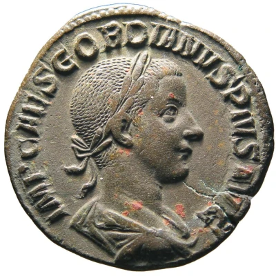 Sestertius - Gordian III AEQVITAS AVG S C; Aequitas front