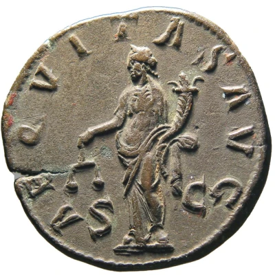 Sestertius - Gordian III AEQVITAS AVG S C; Aequitas back