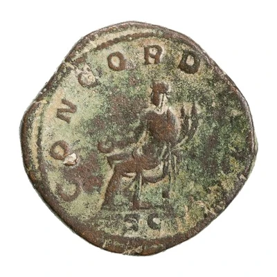 Sestertius - Gordian III CONCORDIA AVG S C; Concordia back