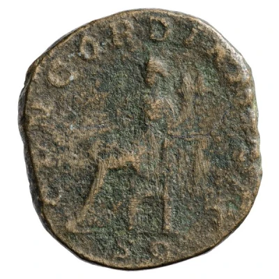 Sestertius - Gordian III CONCORDIA AVG S C; Concordia back