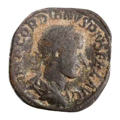 Sestertius - Gordian III CONCORDIA MILIT AVG S C; Concordia front