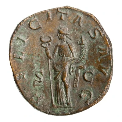 Sestertius - Gordian III FELICITAS AVG S C; Felicitas back
