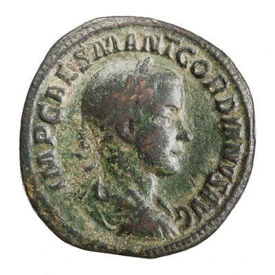 Sestertius - Gordian III FIDES MILITVM S C; Fides front