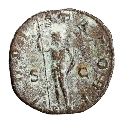 Sestertius - Gordian III IOVI STATORI S C; Jupiter back